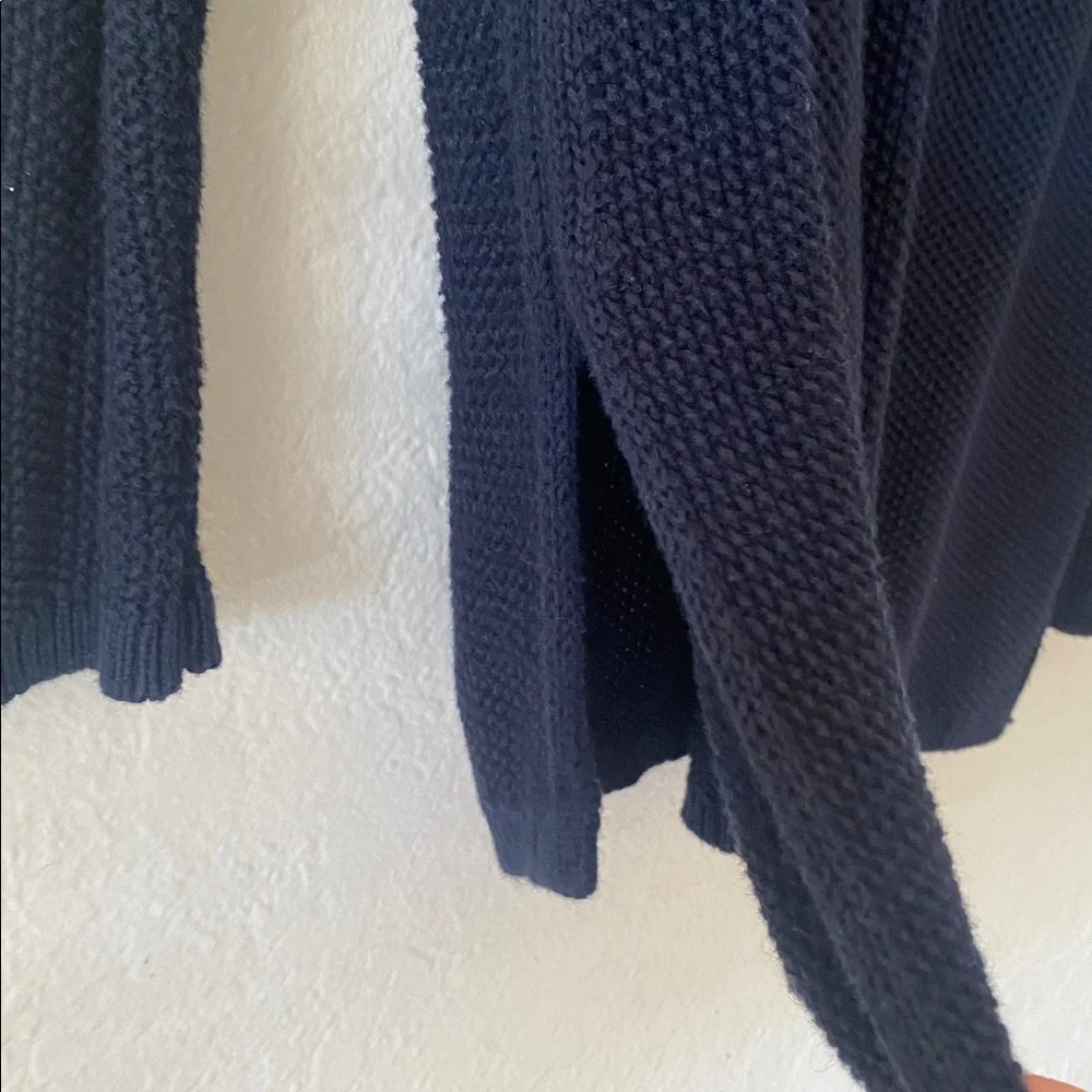 Vince Cotton Cashmere Blend Sweater Size S Navy Blue Crew Neck Relaxed Fit Chic